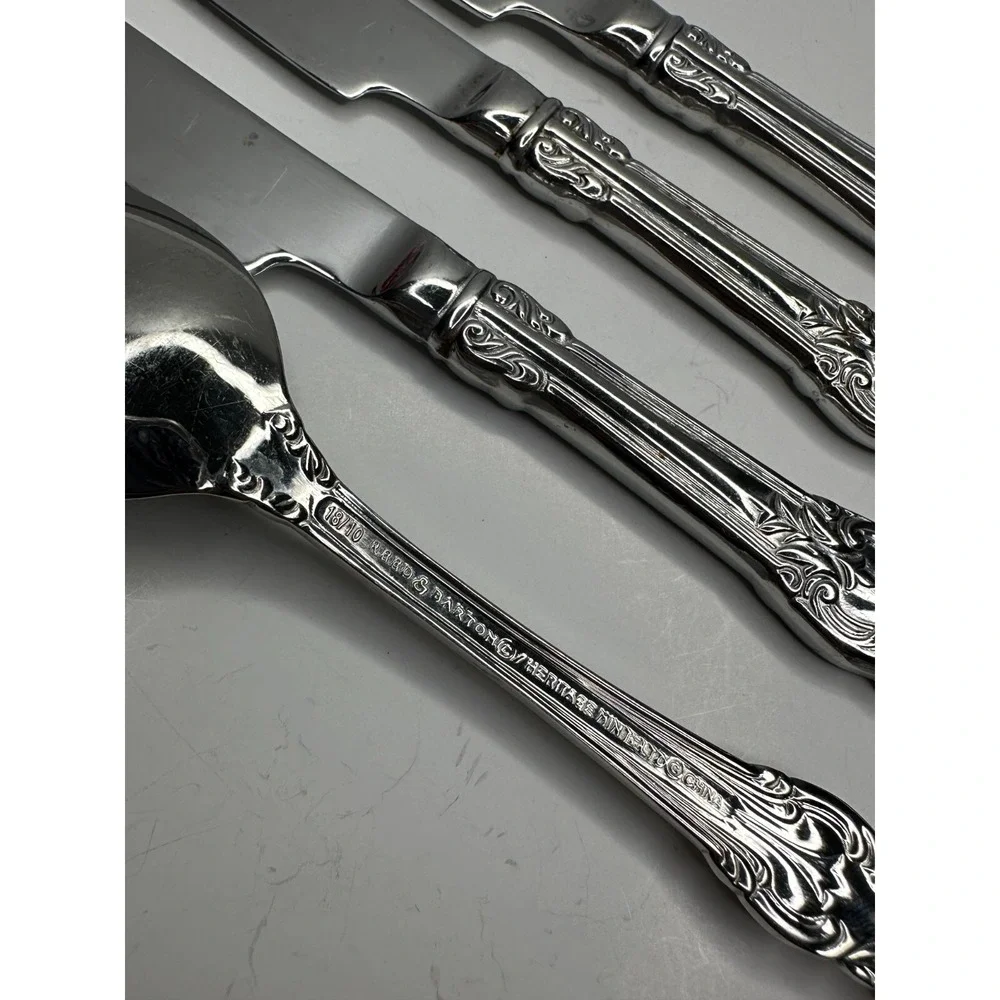 Reed & Barton Duchess of Malbough  Stainless Flatware 3 Dinner Knives 1 Teaspoon